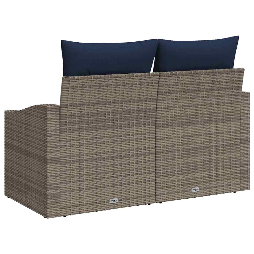Tuinbank Grijs 123 X 62 X 69Cm Poly Rattan
