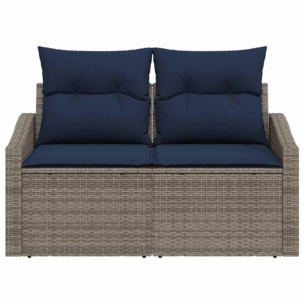 Tuinbank Grijs 123 X 62 X 69Cm Poly Rattan