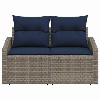 Tuinbank Grijs 123 X 62 X 69Cm Poly Rattan