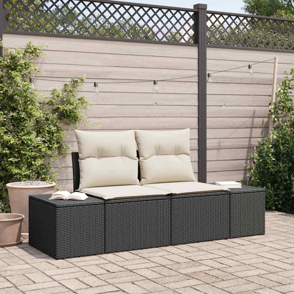Tuinbank Met Kussen 184 X 62 X 69 Cm Poly Rattan