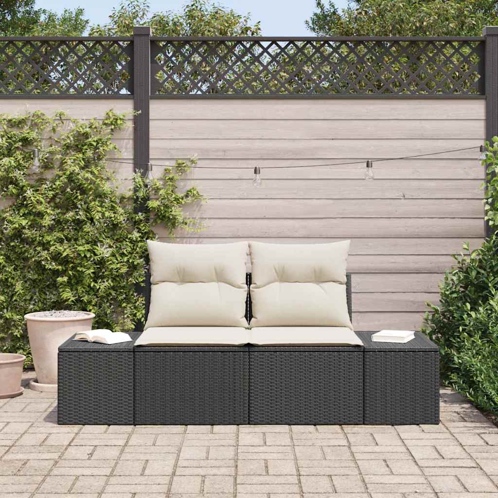 Tuinbank Met Kussen 184 X 62 X 69 Cm Poly Rattan