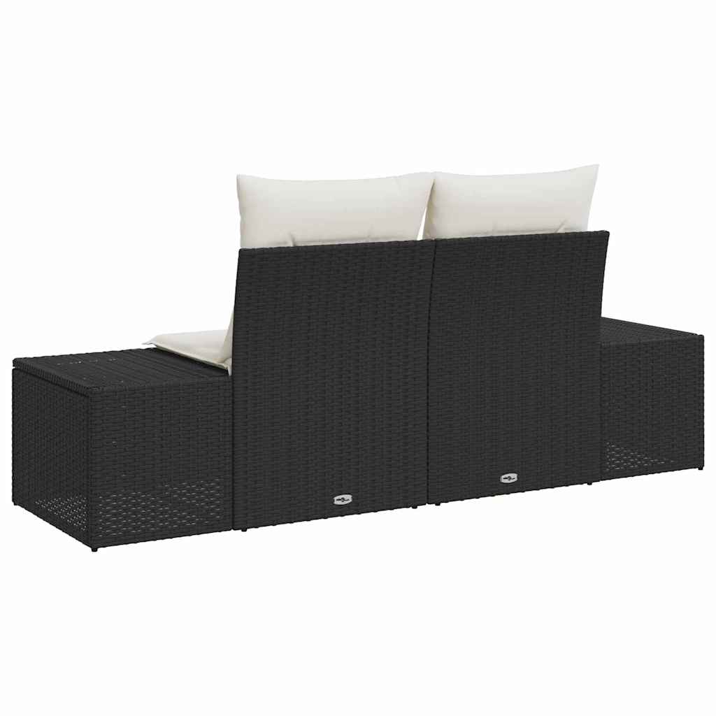 Tuinbank Met Kussen 184 X 62 X 69 Cm Poly Rattan
