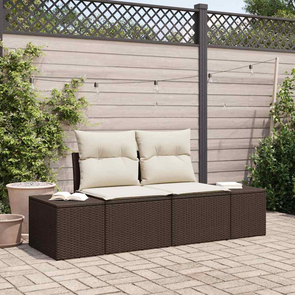 Tuinbank Met Kussen 184 X 62 X 69 Cm Poly Rattan