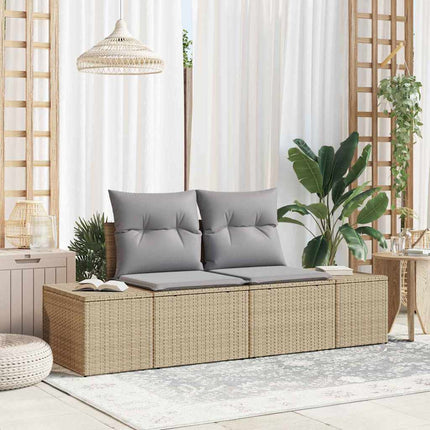 Tuinbank Met Kussen 184 X 62 X 69 Cm Poly Rattan