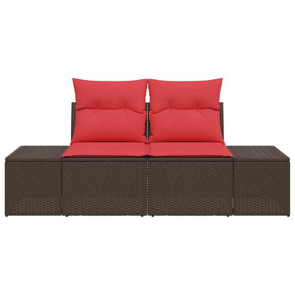 Tuinbank Met Kussen 184 X 62 X 69 Cm Poly Rattan