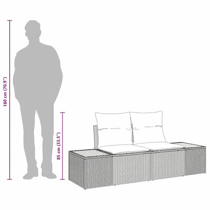 Tuinbank 184 X 62 X 85Cm Poly Rattan