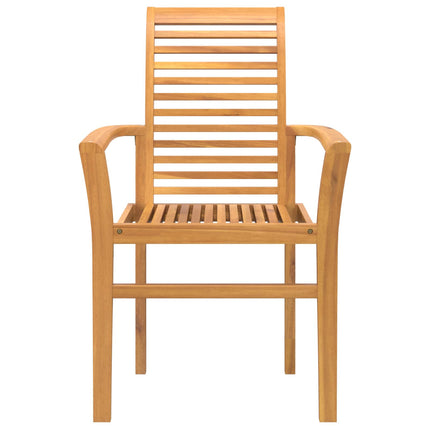 Eetkamerstoel 2 Pcs Bruin 62 X 55 X 94 Cm Massief Teakhout
