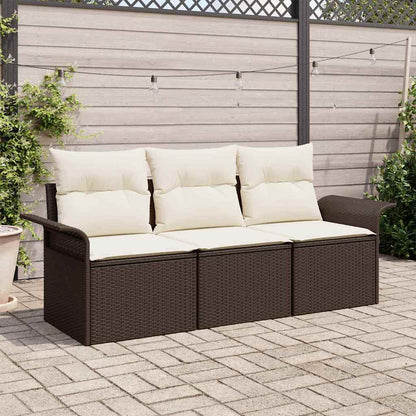 Bankstel Met Kussen 3 Pcs Poly Rattan