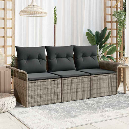 Bankstel Met Kussen 3 Pcs Poly Rattan