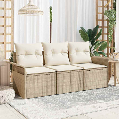 Bankstel Met Kussen 3 Pcs Poly Rattan
