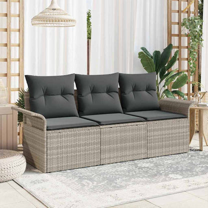 Bankstel Met Kussen 3 Pcs Poly Rattan