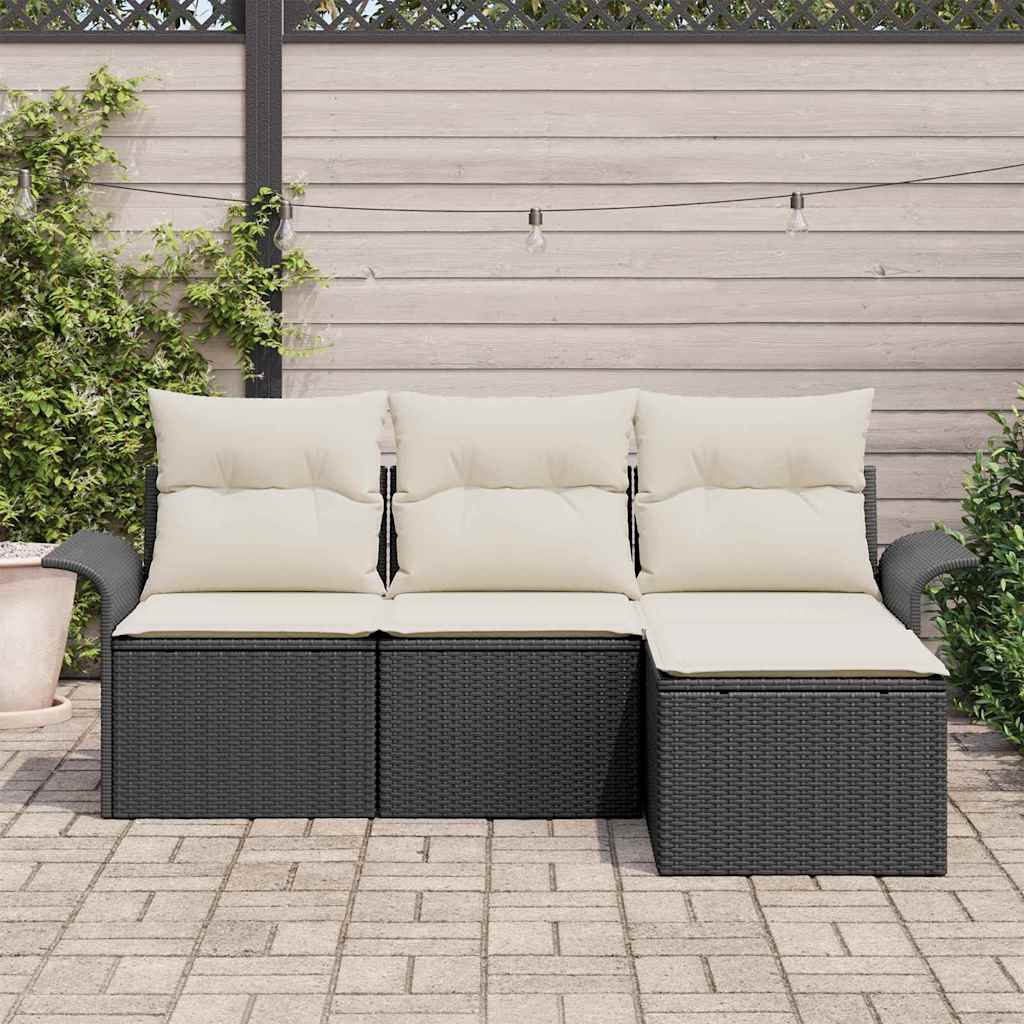 Bankstel Met Kussen 4 Pcs Poly Rattan