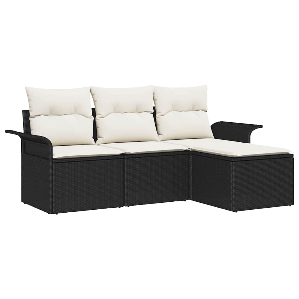 Bankstel Met Kussen 4 Pcs Poly Rattan