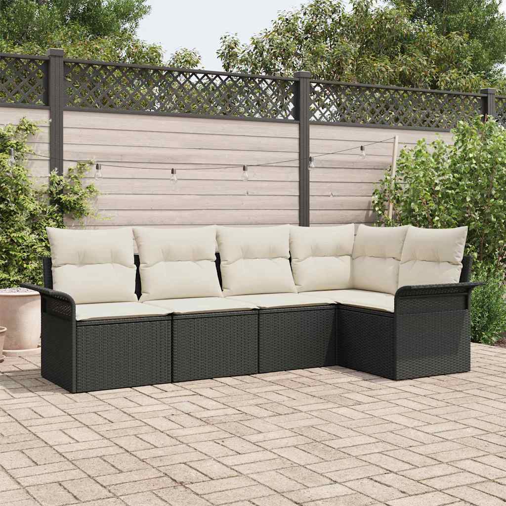 Tuin Sofa Set Met Kussen 5 Pcs Poly Rattan