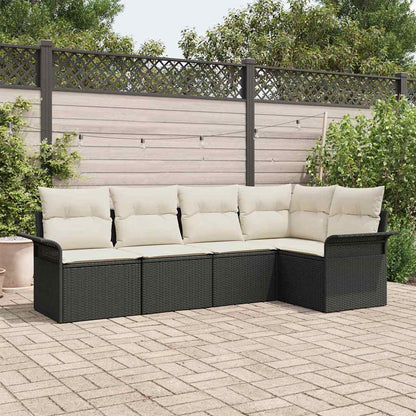 Tuin Sofa Set Met Kussen 5 Pcs Poly Rattan