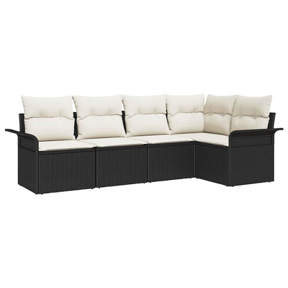 Tuin Sofa Set Met Kussen 5 Pcs Poly Rattan