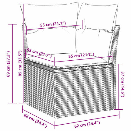 Tuin Sofa Set 5 St Poly Rattan