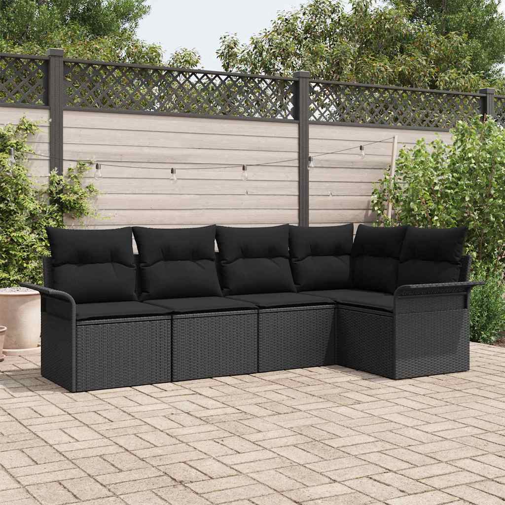 Tuin Sofa Set Met Kussen 5 Pcs Poly Rattan