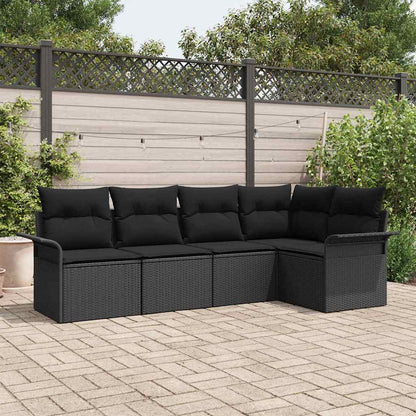 Tuin Sofa Set Met Kussen 5 Pcs Poly Rattan