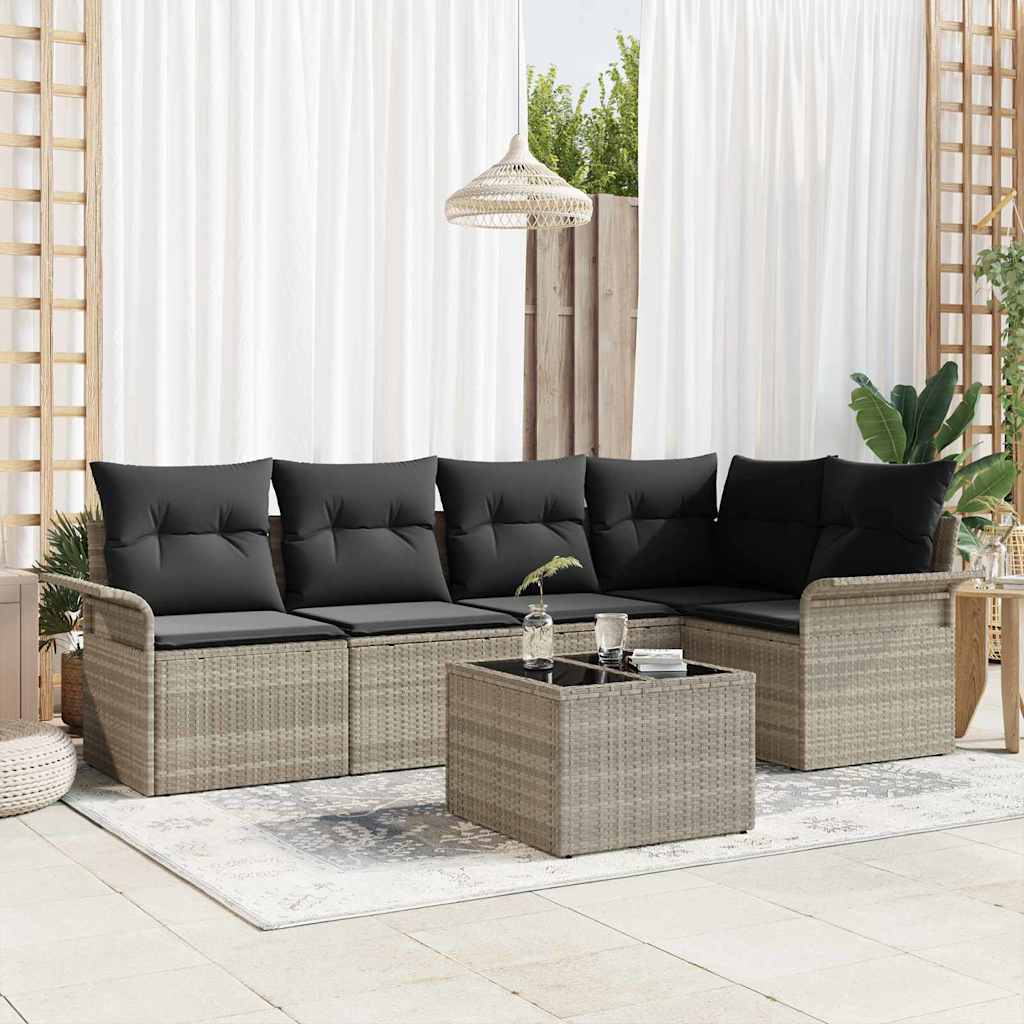 Tuin Sofa Set Met Kussen 5 Pcs Poly Rattan