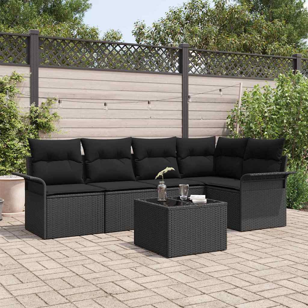 Tuin Sofa Set Met Kussen 5 Pcs Poly Rattan