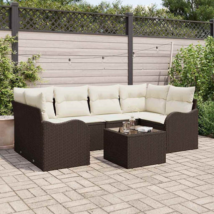 Tuin Sofa Set Beige 55 X 55 X 37 Cm Poly Rattan