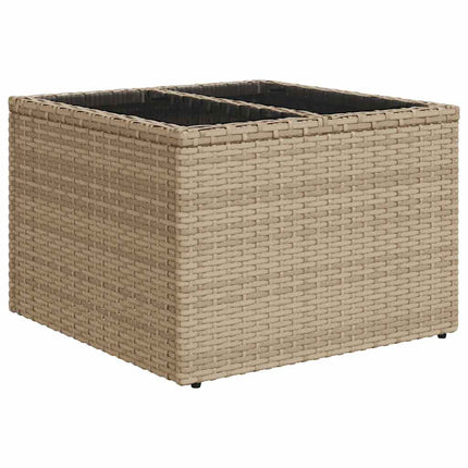 Tuin Sofa Set Beige 55 X 55 X 37 Cm Poly Rattan