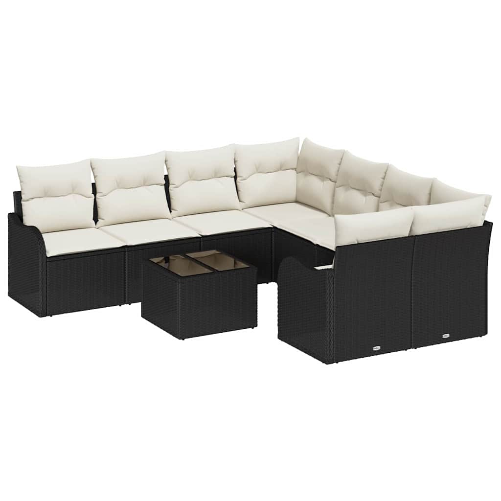 Tuin Sofa Set Met Kussen Met Opslag 9 Pcs Poly Rattan