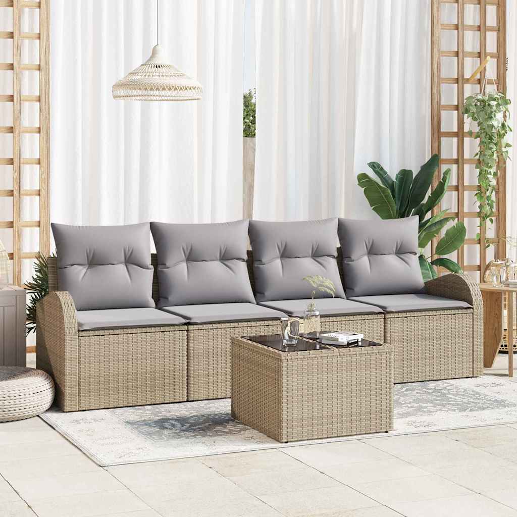 Tuin Sofa Set 55 X 55 X 37 Cm Poly Rattan