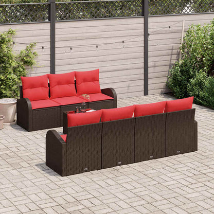 Bankstel 8 Pcs En Rood Polyester