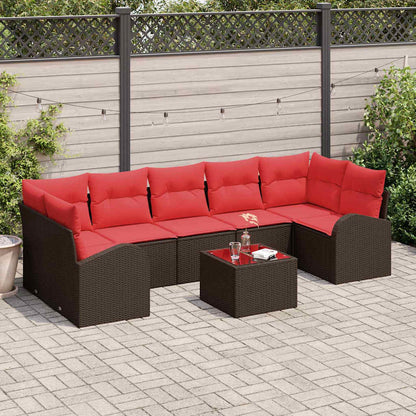 Tuin Sofa Set En Rood 55 X 55 X 37 Cm Poly Rattan