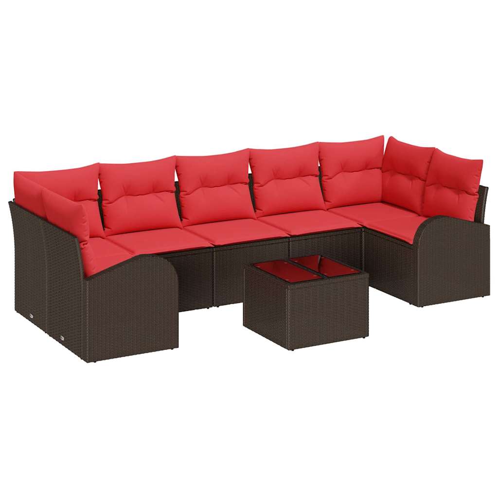 Tuin Sofa Set En Rood 55 X 55 X 37 Cm Poly Rattan