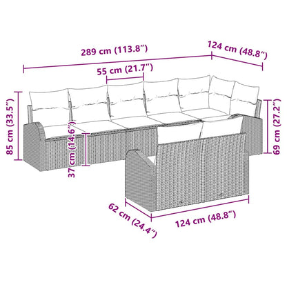 Tuin Sofa Set 8 Pcs Poly Rattan
