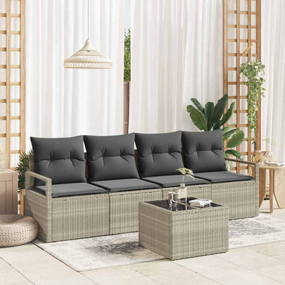 Bankstel 5 Pcs Poly Rattan