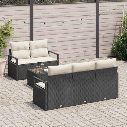 Bankstel 6 St 5-Aantal Zitplaatsen Poly Rattan