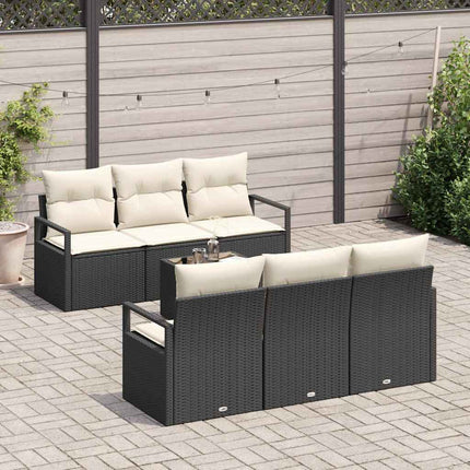 Bankstel 7 St 6-Aantal Zitplaatsen Poly Rattan
