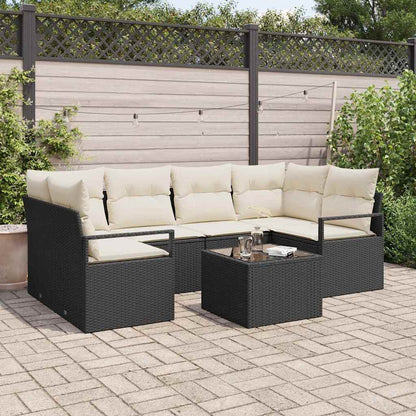 Bankstel Met Kussen 7 Pcs Poly Rattan