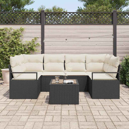 Bankstel Met Kussen 7 Pcs Poly Rattan