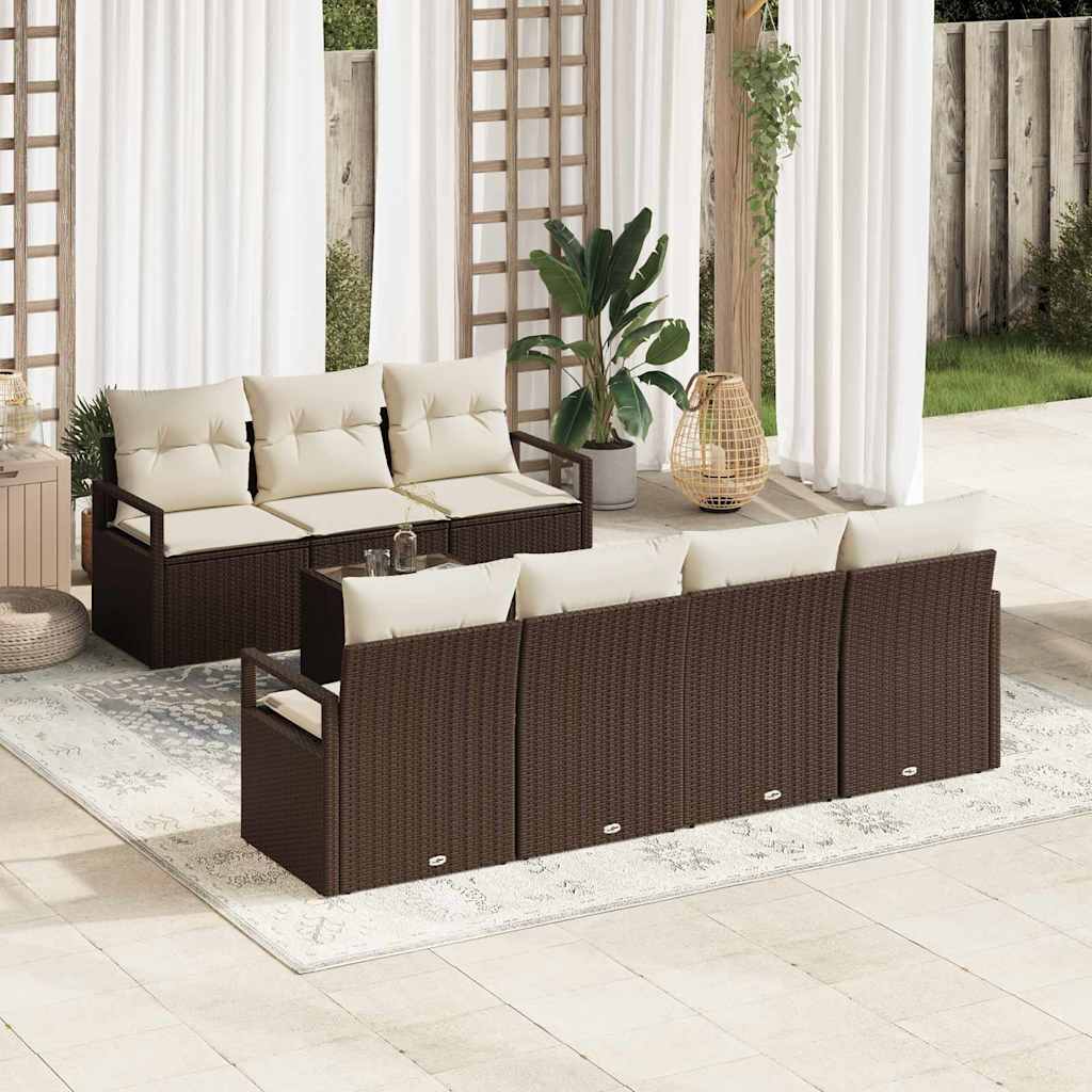 Bankstel Met Kussen 8 Pcs Poly Rattan