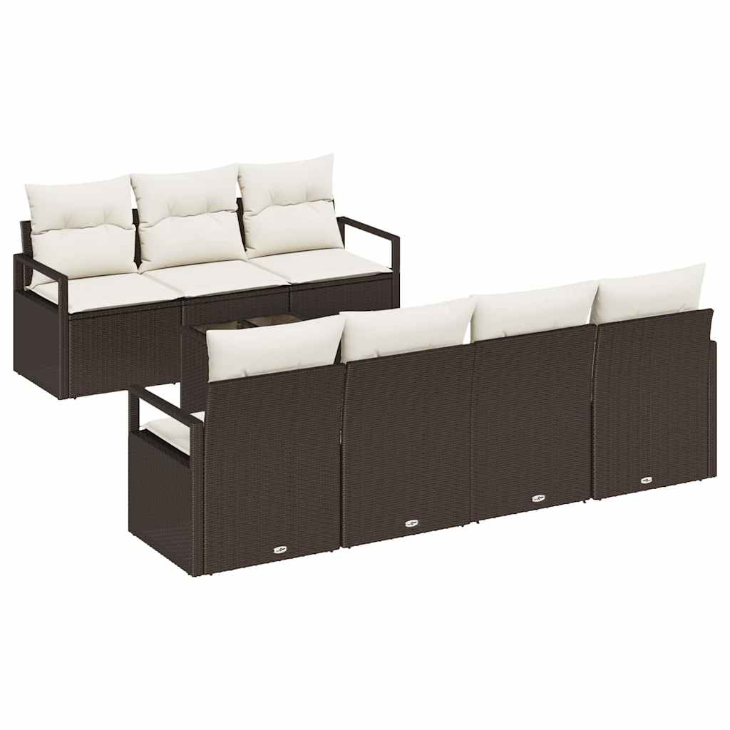 Bankstel Met Kussen 8 Pcs Poly Rattan