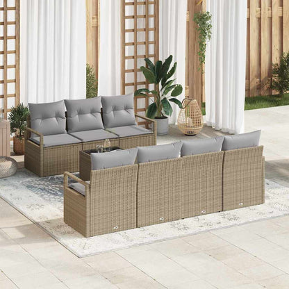 Bankstel Met Kussen 8 Pcs Poly Rattan
