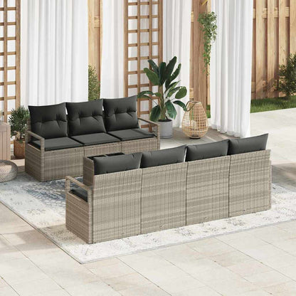 Bankstel Met Kussen 8 Pcs Poly Rattan