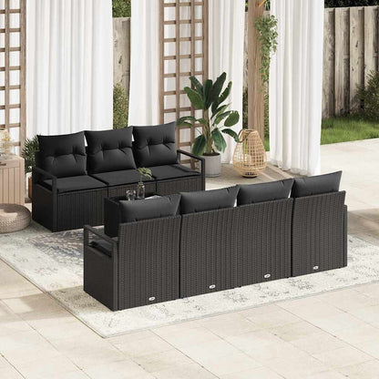 Bankstel Met Kussen 8 Pcs Poly Rattan