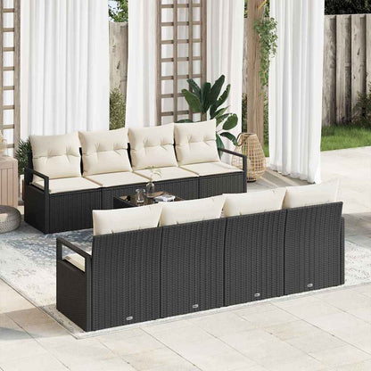 Bankstel Met Kussen 7 Pcs Poly Rattan