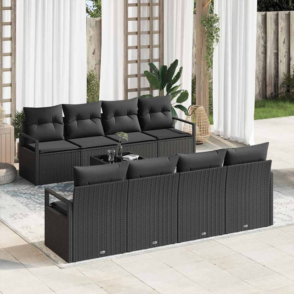 Bankstel Met Kussen 7 Pcs Poly Rattan