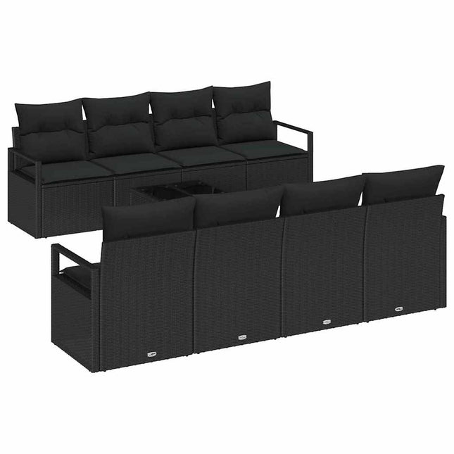 Bankstel Met Kussen 7 Pcs Poly Rattan