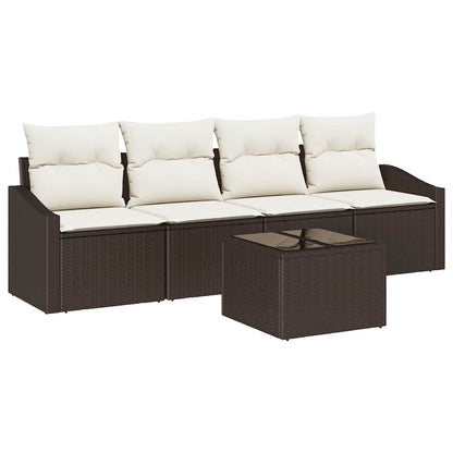 Bankstel Met Kussen Met Kussen 5 Pcs Poly Rattan