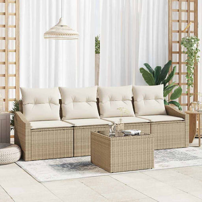 Bankstel Met Kussen Met Kussen 5 Pcs Poly Rattan