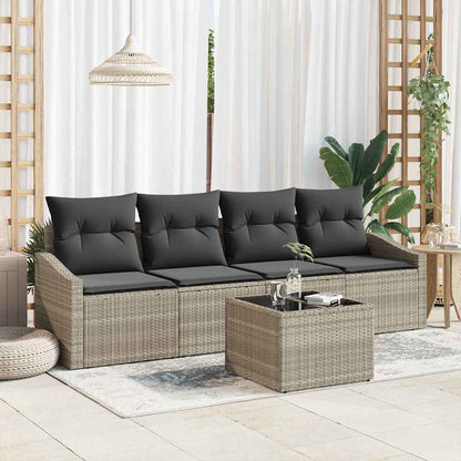 Bankstel Met Kussen Met Kussen 5 Pcs Poly Rattan
