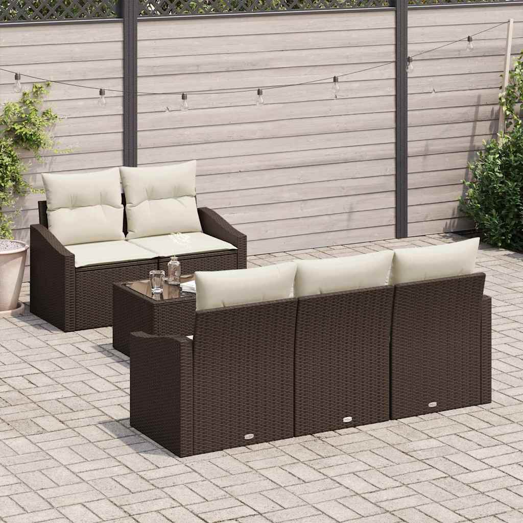 Bankstel Met Kussen Met Kussen 6 Pcs Poly Rattan